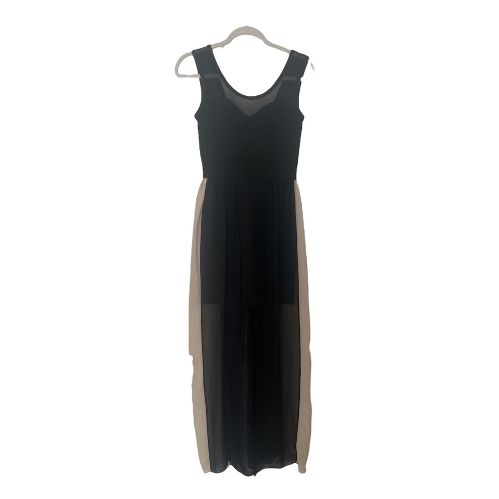 Papaya black dress with cream+ black colored tail